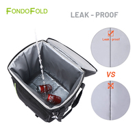 Fondofold CL0268 Portable étanche pique-nique Camping étanche isolé pliable chariot à glace roulant sac isotherme avec roues