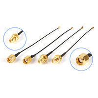 Conector Coaxial RF Recto SMA-J-1.5-F Macho Hembra de Latón Macizo de Alta Calidad, Adaptador de Cable RG316 RG174 HCD