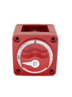 Interrupteur rotatif de déconnexion de batterie à circuit unique 6006 m Série 300A 48V 4 pôles 50/60Hz en métal rouge/ABS pour marine, camping-car, bateau, yacht