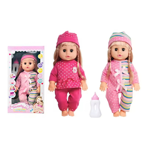 Poupée interactive EPT de 14 pouces qui boit et fait pipi avec biberon, 4 sons, poupée parlante IC, jeu de rôle, cadeau pour enfants de 3 ans et plus - Product Image 1