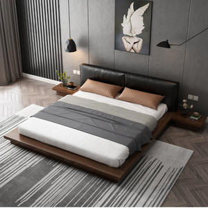 Мебель для спальни, кровать из цельного дерева на платформе с татами, современная кровать размера «King-Size» для проживания в отеле или домашнего использования - Product Image 2