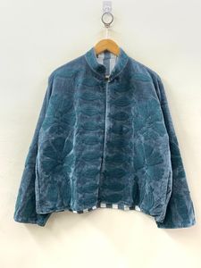 เสื้อแจ็คเก็ตกำมะหยี่ปักลายสัตว์สีเทาแบบซูซานี สำหรับฤดูหนาว ติดกระดุม สไตล์วินเทจ ยูนิเซ็กส์ ลายชนเผ่าเก๋ไก๋ เป็นมิตรกับสิ่งแวดล้อม ระบายอากาศได้ดี ผลิตจากผ้าฝ้าย - Product Image 3