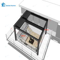 Pergola Bioclimatique Motorisée en Aluminium Sweet Home, à Lamelles Orientables, Instantanée et Pliante, 10x12, Étanche, Résistante au Vent, Écologique, Design Moderne