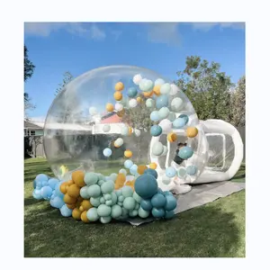 Casa de rebote inflable transparente, tienda de burbujas, tienda de burbujas hinchable, casa de burbujas inflable, hotel
