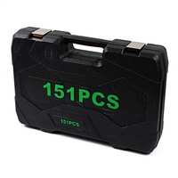 Lot de 151 embouts S2 nickelés perlés traités thermiquement, jeu d'outils à cliquet rapide 72 dents pour réparation automobile et usage en atelier