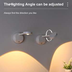 Applique Murale Sans Fil Rechargeable à Intensité Variable avec Détecteur de Mouvement pour Salon, Chambre à Coucher, Chevet – Projecteur Décoratif et Veilleuse Murale - Product Image 6