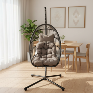 All Weather Cheap <strong>UK</strong> Camping <strong>Garden</strong> Furniture Rattan Outdoor Patio Balcony <strong>Egg</strong> Shape Hanging Swing <strong>Chair</strong> - Product Image 3