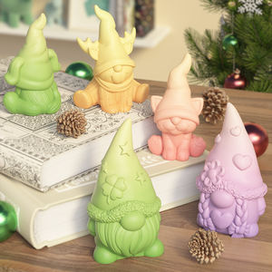 แม่พิมพ์เทียนรูปต้นคริสต์มาส DM1088 ซานต้า กอนอมส์ แม่พิมพ์เรซิ่นอีพ็อกซี่ 3 มิติ รูปคนแคระ สำหรับงาน DIY งานฝีมือ ของตกแต่งปูนปลาสเตอร์ สำหรับตกแต่งบ้านและงานปาร์ตี้ - Product Image 5