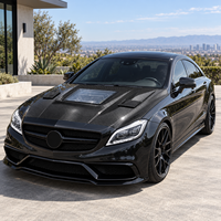 Couvre-moteur en fibre de carbone transparente compatible avec Mercedes-Benz Classe CLS W218 CLS300 CLS350 CLS63, pièce de modification