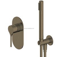 Robinet de douche en or brossé au design moderne, kit de robinets de douche à effet pluie, robinets de douche haute pression pour hôtel