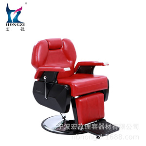 Chaise de coiffure multifonctionnelle Hongzi rouge, réglable en hauteur, rotation à 360 degrés, pour salon de coiffure - Product Image 4