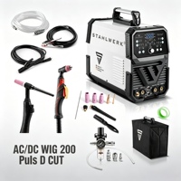 Soldadora de Plasma y MMA de Pulso AC/DC de Marca Europea, 230V, Inversor Multifunción con Pantalla Digital LED, Marca STAHL WERK