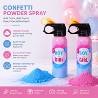 Canon à poudre colorée personnalisé pour révélation du sexe, pulvérisateur 100g, pulvérisation en 6 secondes, rose et bleu, amidon de maïs, fournitures de fête