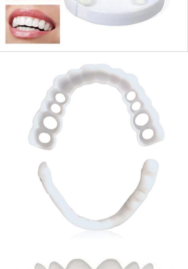 2021 New snap smile customized label Upper lower False teeth cover Perfect Smile Veneers Comfort Fit Flex Denture braces