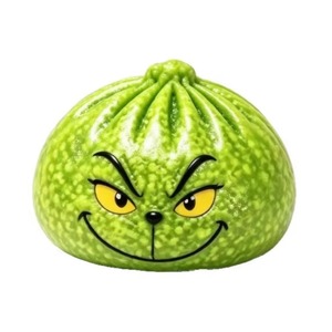 ของเล่นบีบตุ๊กตาสัตว์ประหลาดสีเขียวเรืองแสงในที่มืดสำหรับคริสต์มาส  TPR Squishy Dumpling ของเล่นบีบช้าๆ บรรเทาความเครียด  กล่องสุ่ม  ของขวัญขายส่ง - Product Image 3