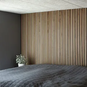 Painéis de design acústicos de madeira, painel de parede moderno