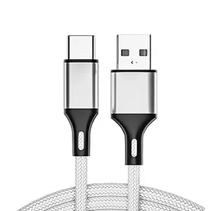 批发价格2.0 Usb C数据线尼龙C型电缆快速充电Usb C线电话