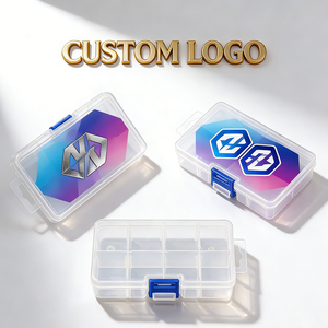 صندوق تخزين بلاستيكي بـ 8 أقسام شفافة قابلة للفصل، صناديق أدوات لحفظ المجوهرات والأقراط - Product Image 5