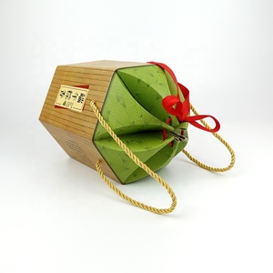 Caja de regalo de papel corrugado personalizada, para festival chino tradicional, dragón, barco, Festival <span class=keywords><strong>zongzi</strong></span> con mango y cinta - Product Image 4