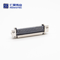Conector Hembra SCSI de 68 Pines de Ángulo Recto para Montaje en Panel, PCB de 68 Pines Recto, 68-SCSI 1.27mm, Adaptador de Disco Duro SSD