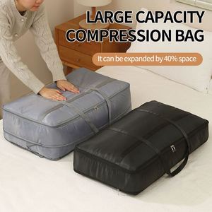 Sac de rangement pour couettes, grande capacité, épais et résistant, avec poignée portable, sac de déménagement, sac de voyage - Product Image 5