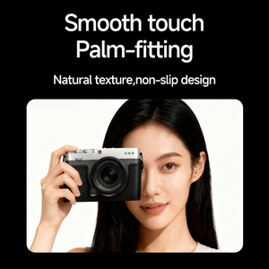 Étui en cuir de vache véritable <span class=keywords><strong>pour</strong></span> <span class=keywords><strong>appareil</strong></span> <span class=keywords><strong>photo</strong></span> <span class=keywords><strong>Fujifilm</strong></span> X-E4, couvercle inférieur doublé de flanelle avec 1 an de garantie, styles multiples de 63g - Product Image 4