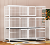 Cage empilable multi-niveaux à compartiments pour petits animaux, élevage en intérieur, élevage de chats, animalerie, élevage de pigeons