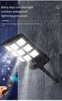 Nouvelle Lampe Murale Solaire LED Extérieure SMD 500W IP67 pour Usage Domestique, Éclairage de Route, Jardin, Cour, à Trois Faces, avec Détection de Mouvement Humain