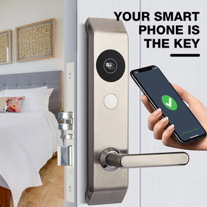 YGS Smart Electric Powered Hotel Safe Cerraduras de puerta de acero inoxidable con tarjeta IC de aplicación Tuya y llave de emergencia 3 Método de desbloqueo - Product Image 3