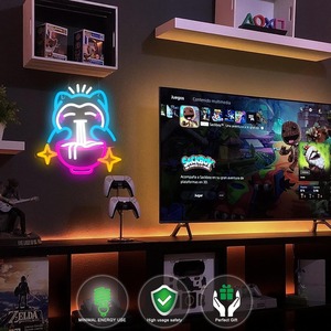 Enseigne néon LED Ramen Ours mignon bleu, intensité réglable, étanche IPX3, décoration murale pour Restaurant, Maison, Bar, Cuisine, Café, Centre commercial - Product Image 4