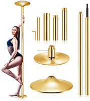 Gold Pole Dance Fitness Portátil Profesional Spinning Dancing Pole Kit Ejercicio Stripper Pole
