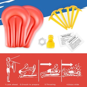 Double-Lane <b>Plastic</b> Lawn Water <b>Slide</b> for Kids' Backyard Games-Slip and <b>Slide</b> Water Mattress - Product Image 5