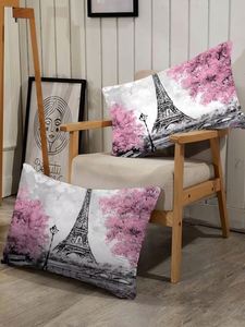 ชุดเครื่องนอนลายหอไอเฟลสีชมพูสำหรับเด็ก, ชุดเครื่องนอนสไตล์ฝรั่งเศสพร้อมหอไอเฟลและดอกไม้ - Product Image 4