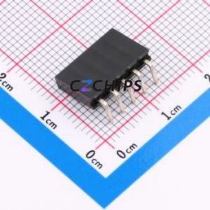 DW254W-11-05-85 Pin Socket Bent Lead Through Hole,P=2.54mm Connector 1x5P 2.54mm Square Hole Right Angle Insert - Product Image 2