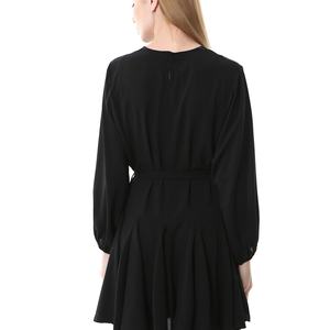 Robe noire à manches longues pour le bureau, printemps-été, 100% polyester - Product Image 5