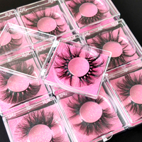 Paire de cils 3D en vision, longs et épais, 5D, 25mm, faux cils artificiels faits à la main, maquillage pour les yeux