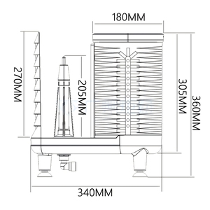 ABS cup máy giặt thanh thiết kế thủy tinh không cần điện - Product Image 5