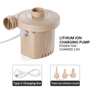 Pompe à air portable <span class=keywords><strong>rechargeable</strong></span>, <span class=keywords><strong>gonfleur</strong></span> électrique à haut débit pour le camping en plein air, matelas gonflable, <span class=keywords><strong>bateau</strong></span>, bouée - Product Image 1