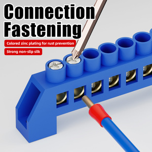 Bloque de terminales de riel <span class=keywords><strong>Din</strong></span> con tipo de puente de tira de <span class=keywords><strong>tierra</strong></span> neutra de 10 orificios para cableado neutro Caja de distribución de 6 9 10 orificios - Product Image 3