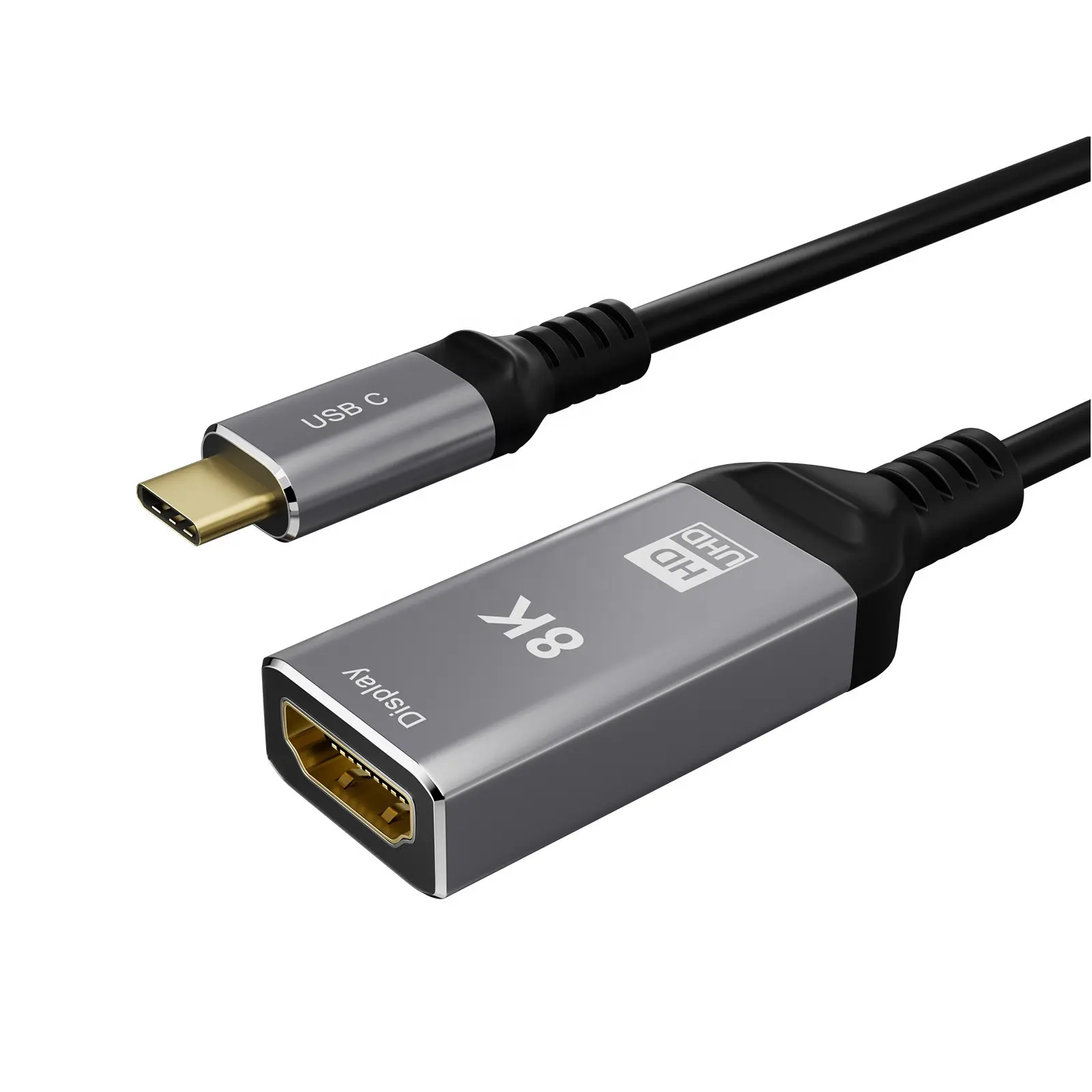 Kabel adaptor Video, 2023 USB C Tipe C ke HD 8K 60Hz konverter Video kabel patch Audio & Video untuk komputer atau Tablet tampilan