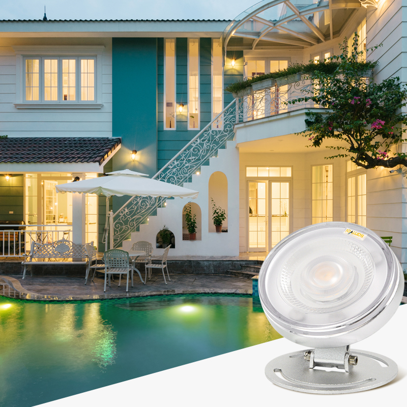 IP68 Waterproof Aluminum LED Underwater 24V DC Outdoor Landscape Fountain Lighting RGB Color Control Swimming Pool 2-Year