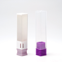 Boîte de rangement en plastique pour manucure et pédicure, tube d'emballage pour forets à ongles, noir, blanc, transparent, violet, rose, bleu, vert, rouge, jaune, gris