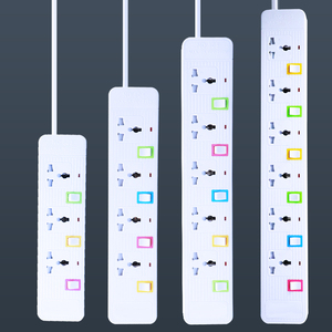 Nuevo enchufe eléctrico de 5 CA con interruptor 10A tira de alimentación de corriente nominal para oficina en casa Reino Unido/enchufe de la UE estándar 3/4/5/6 vías - Product Image 1