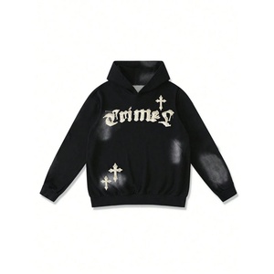 Conjunto Deportivo de 2 Piezas con Capucha, Diseño Personalizado OEM, Estilo Vintage Casual, Ecológico, Ligero, Impresión Digital, para Hombre, Tallas Grandes - Product Image 3