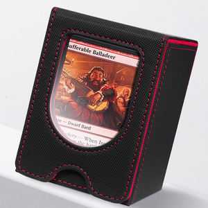 Lot de 4 boîtes de rangement pour cartes MTG Commander, capacité de 100+ cartes à double pochette, boîte à cartes <span class=keywords><strong>Magic</strong></span> compatible avec les cartes TCG/PTCG/CCG - Product Image 1