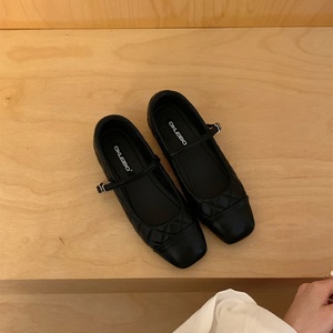 2026 New Styles De Trabajo Square Toe Fashion Ladies Buckle Sandals Outsole Office Flat <strong>Shoes</strong> for Women - Product Image 4
