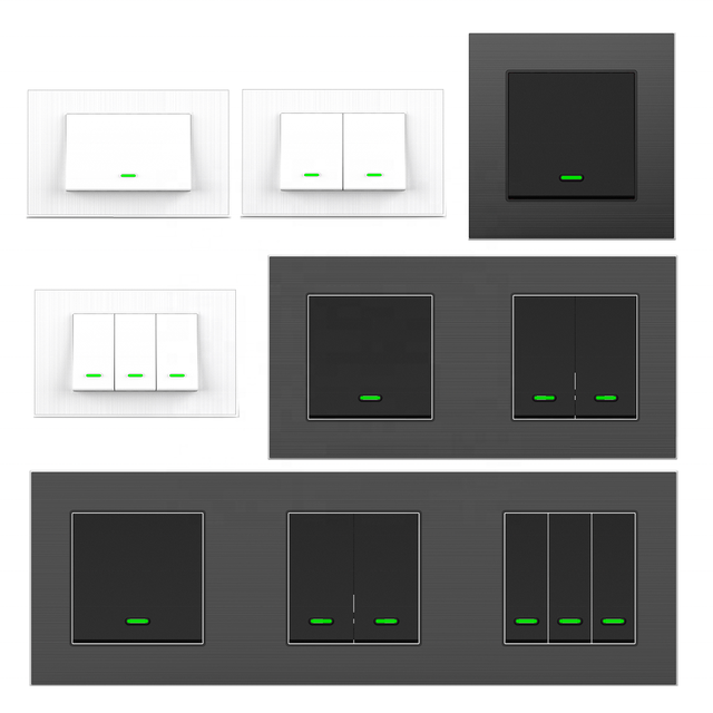 EU/UK Iot Device 1 2 3 Gangs App Remote Control Smart Wifi/zigbee Wall Switch Smart Light Switch Neutral Wire Optional