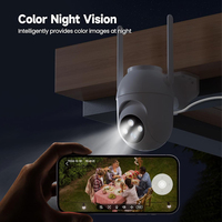 Caméra extérieure 5MP 2.4/5.8 GHz WiFi Caméra IP 360 °   Kit de caméra dôme PTZ pour la maison avec suivi automatique
