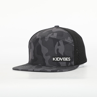 Casquette Snapback de canard camouflage à bord plat vierge de haute qualité Camouflage étanche Style sportif Logo personnalisé Patch en caoutchouc impression numérique