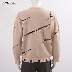 Suéteres Desgastados de Moda Urbana con Logotipo Personalizado, Estilo Gótico Punk Harajuku, Top de Punto Vintage, Pullovers de Punto Desgastados para Hombre - Product Image 4
